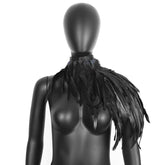 Halloween Feather Cape Cloak Costume Accessory for Cosplay and Parties - Coscosmos